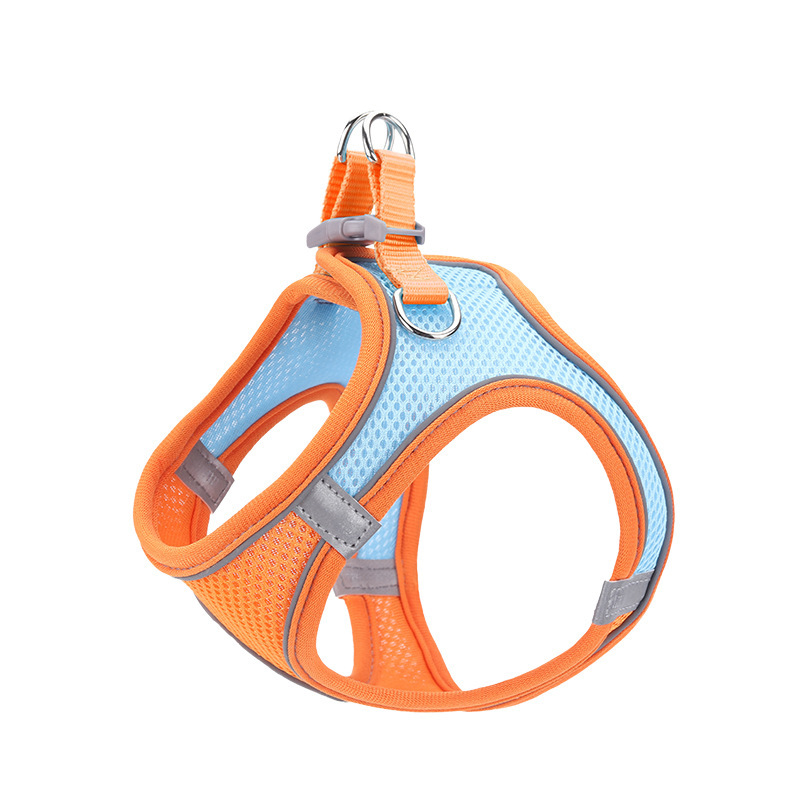 Cross-border pet supplies Pet leash, cat dog chest strap, vest type breathable reflective walking dog leash