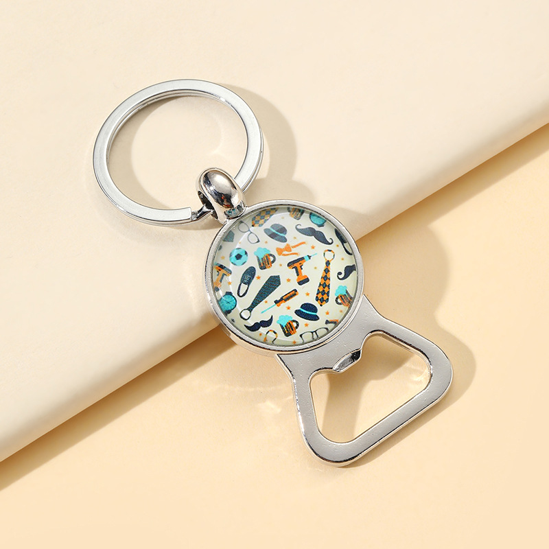 28g Weight Keychain Classification 1 Piece Quantity Daily Occasion Alloy Material Father'S Day Festival Letter Pattern Men's Gender Can Openers Design Novelty Style Novelty Letter Alloy Can Openers Father'S Day Men's Keychain 无