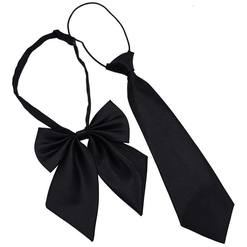 Spot de fábrica al por mayor conjunto de pajarita de corbata para niños de escuela primaria, corbata a rayas de color sólido, pajarita de raíz de plumas