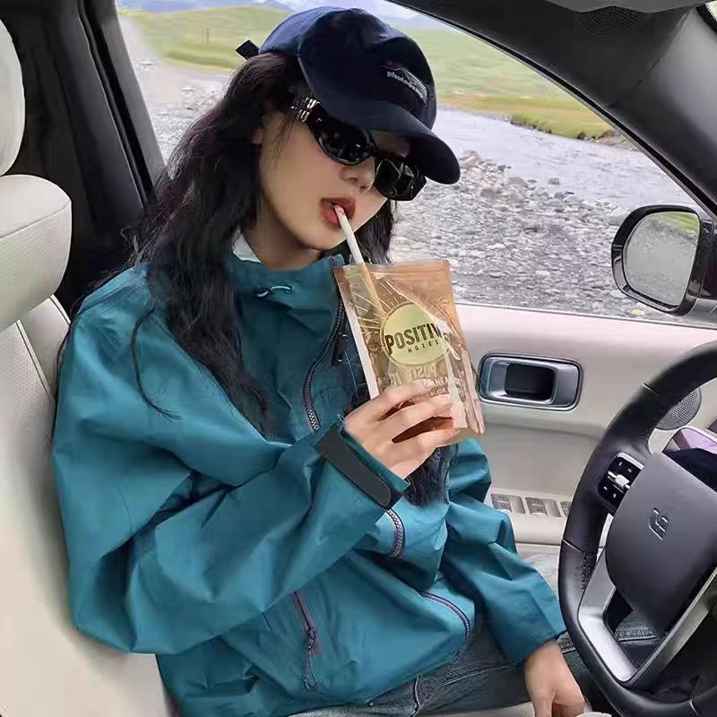 アウトドアスポーツ用着脱式ジャケット 男女兼用 マウンテンスタイル カラーブロック ゆったり 多用途 登山服 シティ通勤トップス|undefined