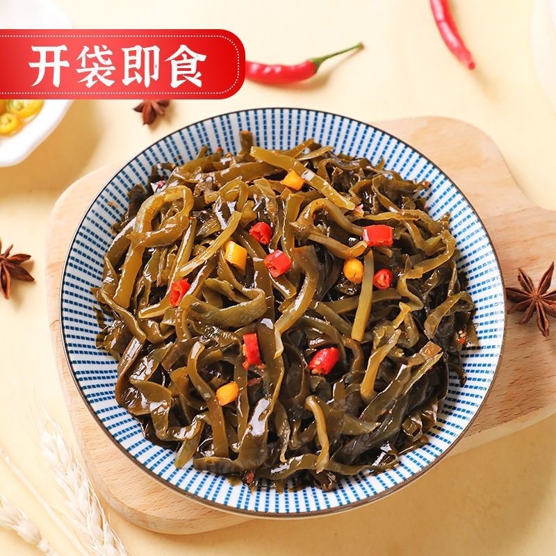 100 bags of bulk wholesale ready-to-eat seaweed strips, spicy and savory pickled vegetables, snack food