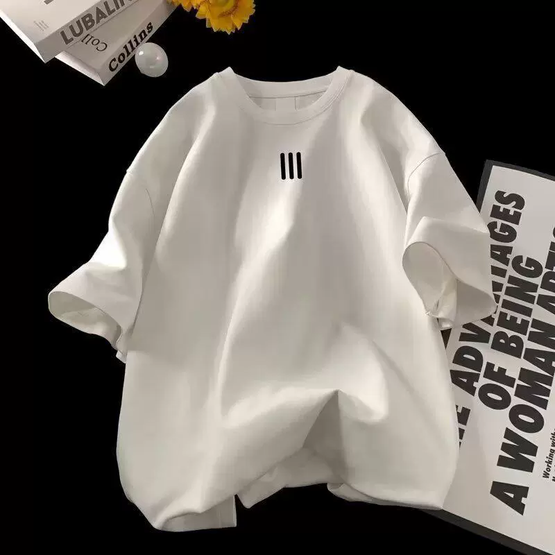 Темперамент популярная футболка с короткими рукавами мужская одежда прилив новый Харадзюку ленивый тренд