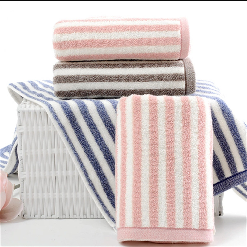 Jieyu Pure Cotton 60*30 Striped Medium Towel Absorbent J1910Ft Household Wholesale Dropshipping