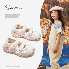 [特別オファー] Snafy 女の子スポーツシューズ夏の新しい子供用メッシュ通気性シューズ女の子カジュアル包頭サンダル