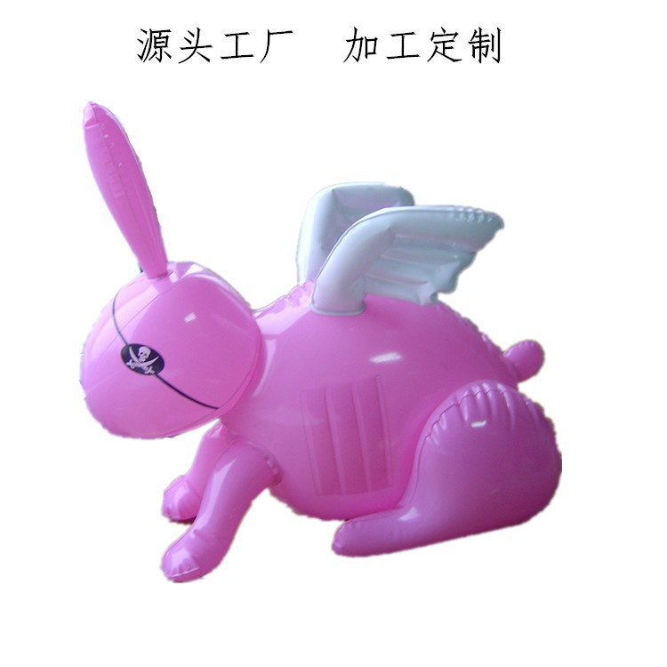 跨境工厂定制仿真动物兔子狮子模型公仔吉祥物充气玩具