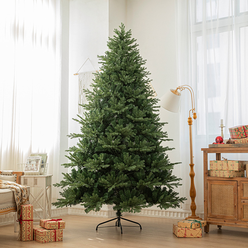 Hoja híbrida lujosa cifrada luminosa árbol de Navidad set árbol de sepino hogar decoración de la sala de estar gran decoración de suelo