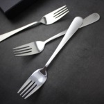 厂家直销 不锈钢牛排叉酒店餐具 点心叉西餐餐具西式轻便精致