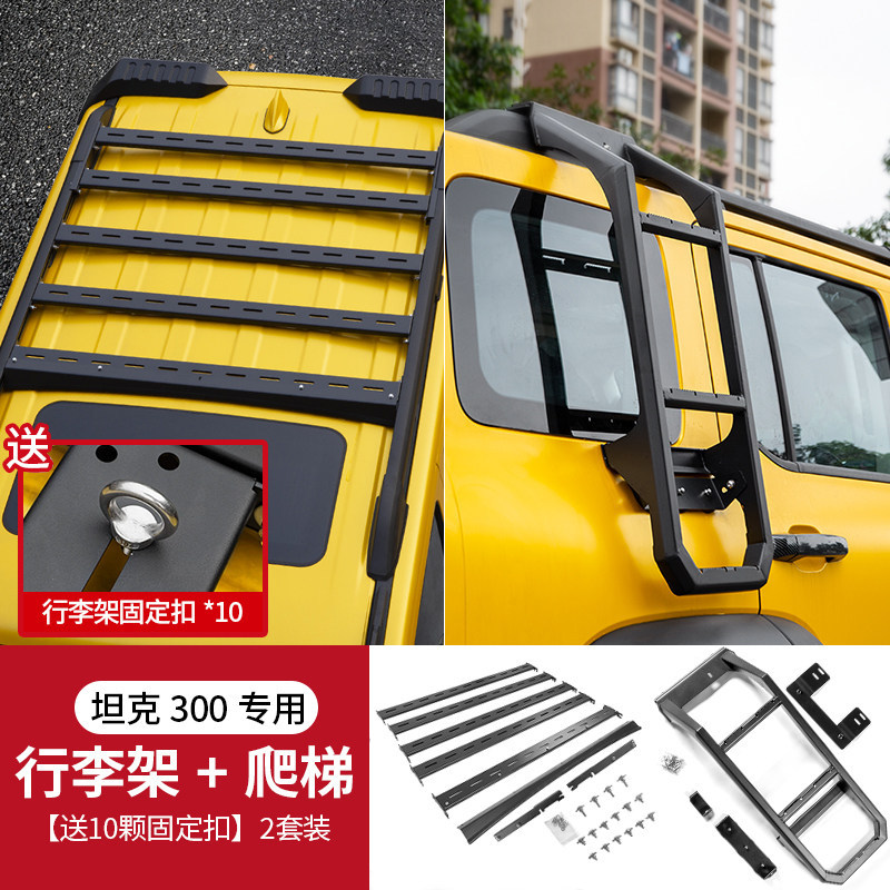 Modified, Tank Roof rack - tank-300-sunken-roof-rack-steel-ladder-with-net-pocketfixed-pull-ring10-note-steel-ladder-can-be-installed-directly-without-crossbars