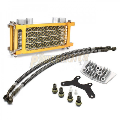 Soyutma sisteminin digər hissələri – Small Monkey Bike Oil Cooler - gold-flat-bracket-small-side-cover