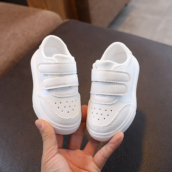 Autumn children's white sneakers