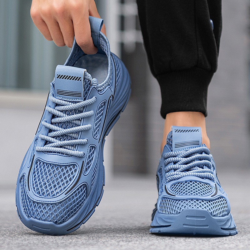 Zapatos de hombre, zapatos deportivos casuales al aire libre, verano de hombre 2025, nuevos zapatos de tela de red huecos y transpirables, zapatos de moda para estudiantes, hombres