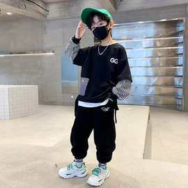 2025卫衣男童套装春秋款新款儿童帅气时尚衣服潮宝宝网红潮气卫衣