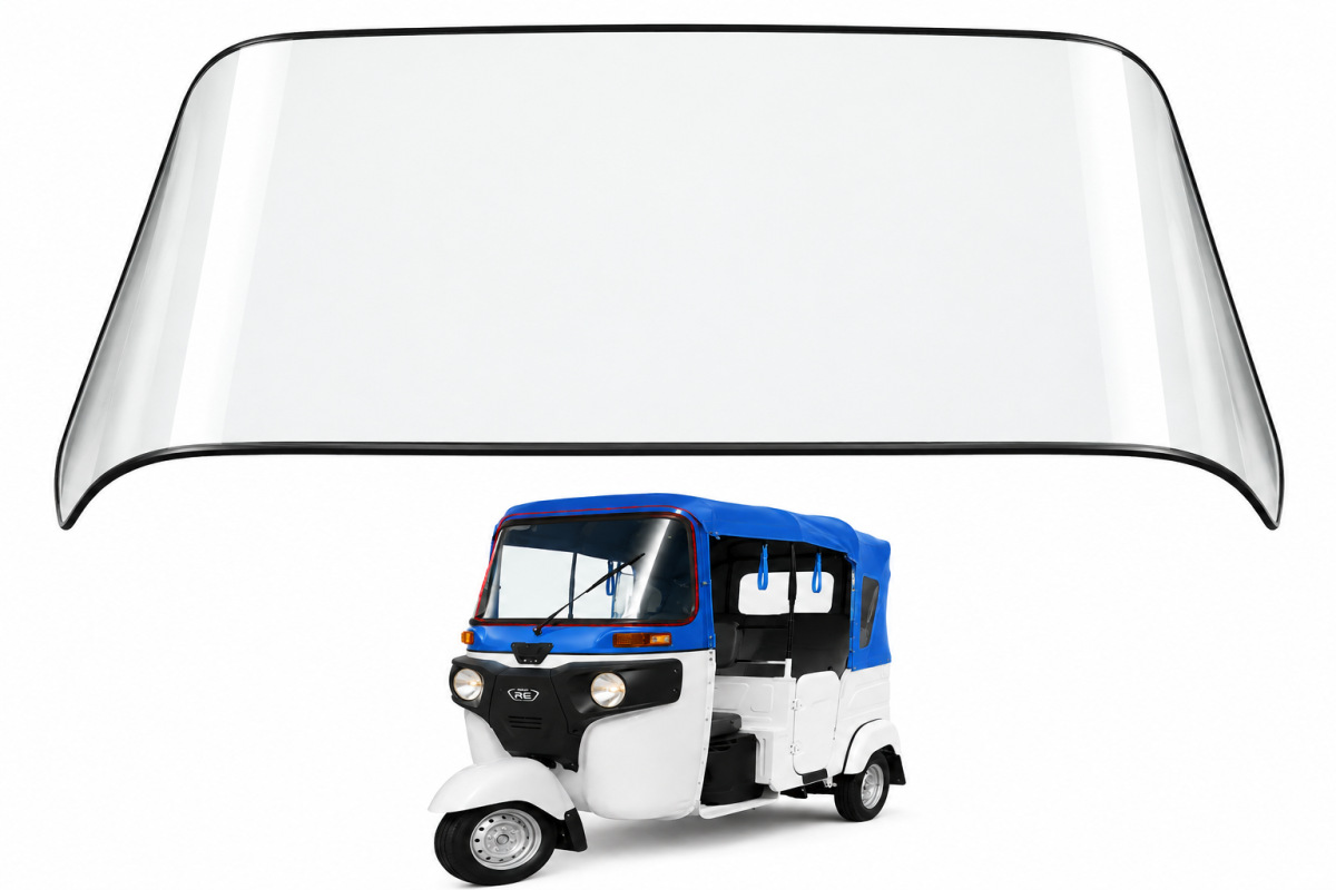 Export to Africa: BAJAJ RE45 Tuk-Tuk windshield, TVS King three-wheeled motorcycle interlayer