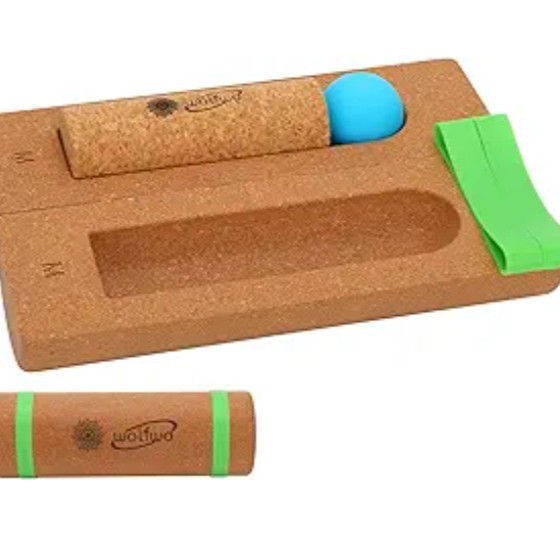 Natural Cork Can Be Split in Half, Yoga Column Balance Trainer, Massage Leg Relaxation Set