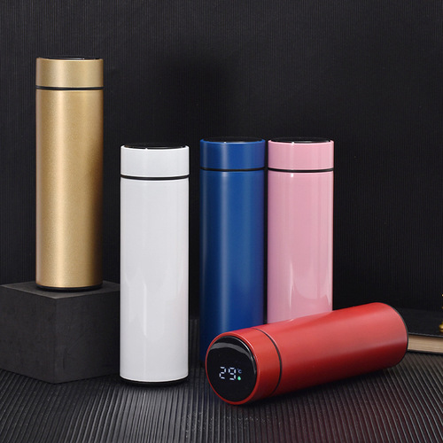 Creative new 304 stainless steel thermos cup, intelligent digital temperature display, handy cup, business office portable water cup