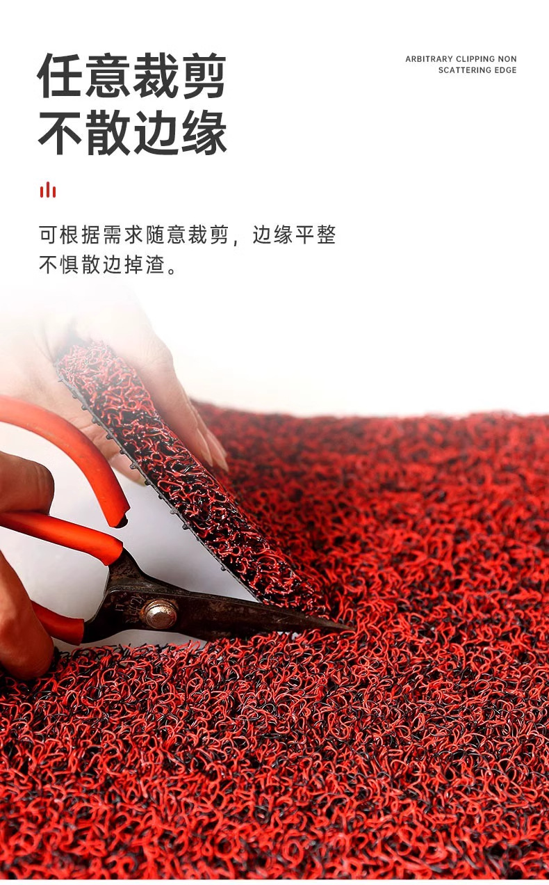 Pvc Entrance Door Mats, Customizable Door Mats, Waterproof and Non-Slip Carpets, Thickened Silk Loop Foot Mats, Foyer Floor Mats