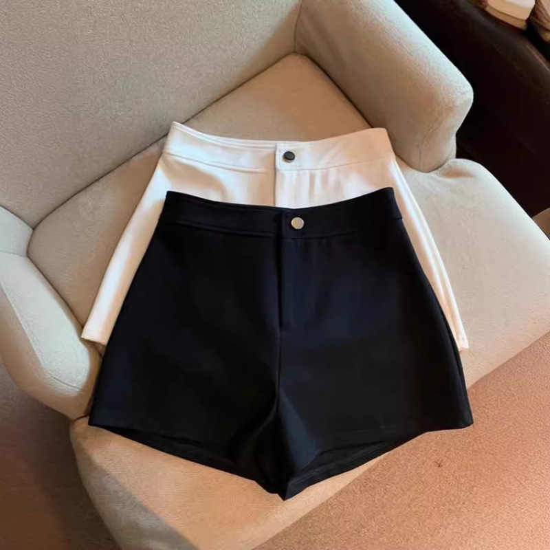 Hot Girls Black High Waist A- line Shorts Thin Women's Summer White Tight Stretch Lower Body Missing Suit Hot Pants Hot Girls Black High Waist A- line Shorts Thin Women's Summer White Tight Stretch Lower Body Missing Suit Hot Pants