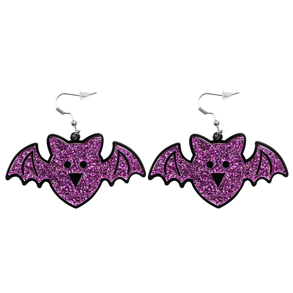 Ghost Spider Skeleton Bat Acrylic Halloween Earrings wholesale jewelry Nihaojewelrypicture22