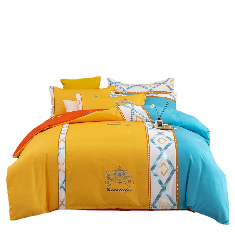 Manufacturer's own thickened frosted four piece set winter bed sheet