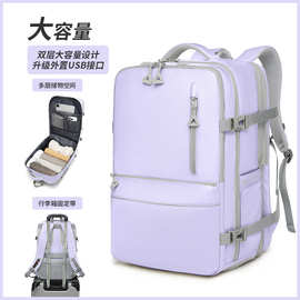 旅行背包男女士双肩包轻便短途出差便携包行李包大容量电脑书包