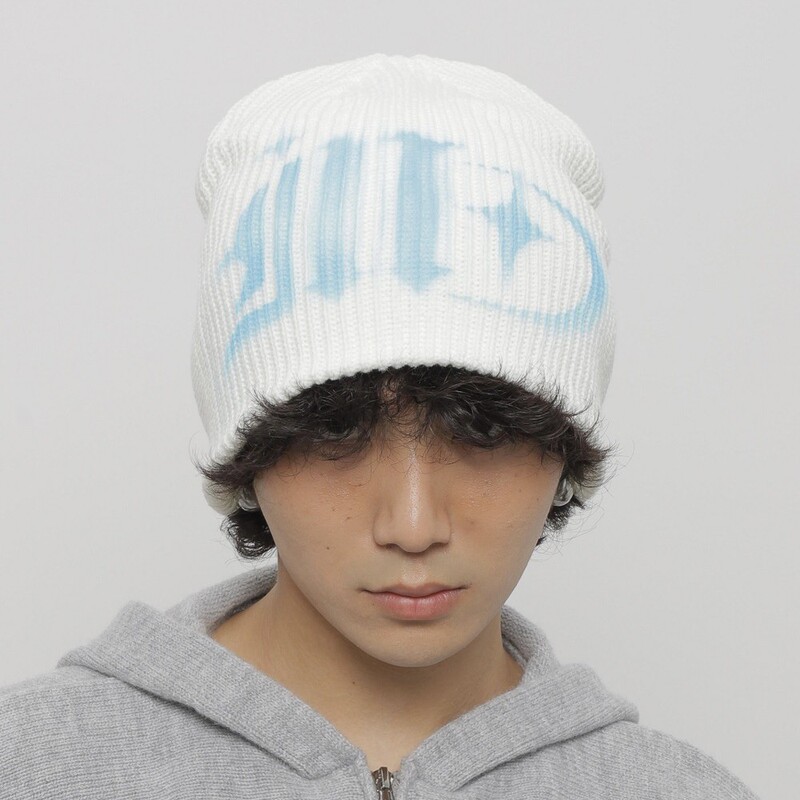 2026 Autumn and Winter Japanese Style Street Y2K Subculture Spray-Painted Letter Woolen Hat Retro Versatile Knitted Hat Cold
