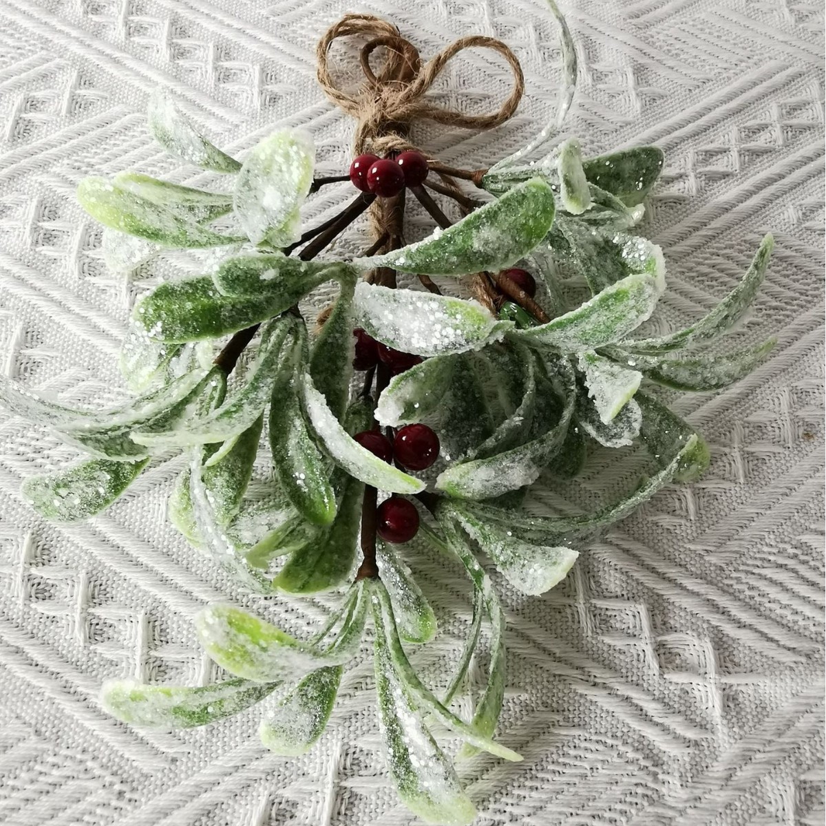 Estilo nórdico decoración simulación planta verde muérdago simulación transfronteriza decoración de la boda decoración del hogar al por mayor