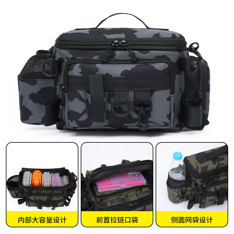 Fuente transfronteriza al aire libre multifuncional bolsa de luya bolsa de cintura impermeable bolsa de almacenamiento especial para caña de pesca