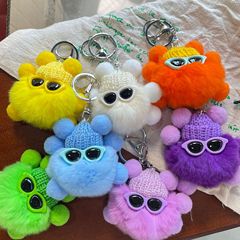 小怪獸鑰匙扣毛絨搞怪可愛掛件禮物書包掛飾包包掛件飾品GJ169