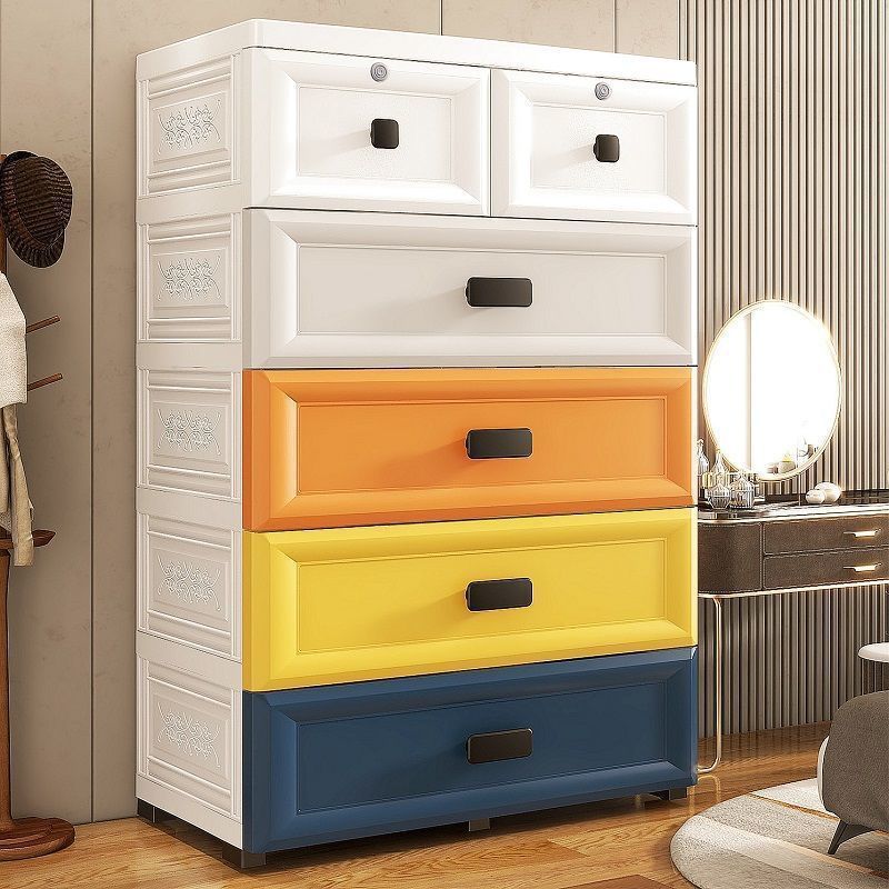 包邮特大70cm宽北欧抽屉式收纳柜置物柜多层整理箱塑料柜子家珏沁
