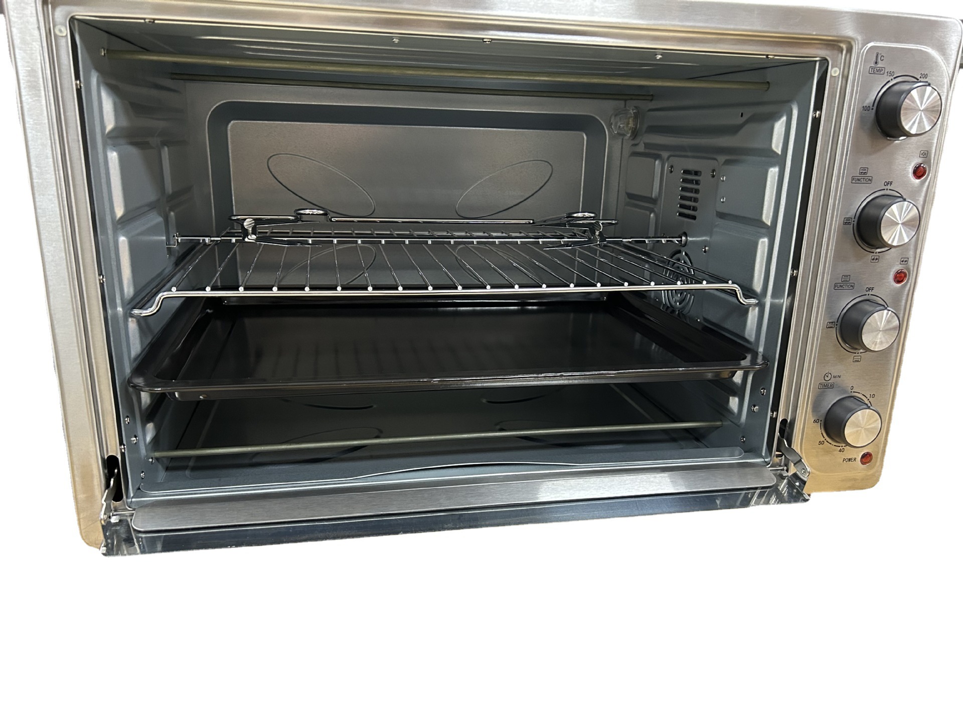 80L horno multifuncional de pantalla mecánica horno eléctrico doméstico de comercio exterior horno de gran capacidad KS75