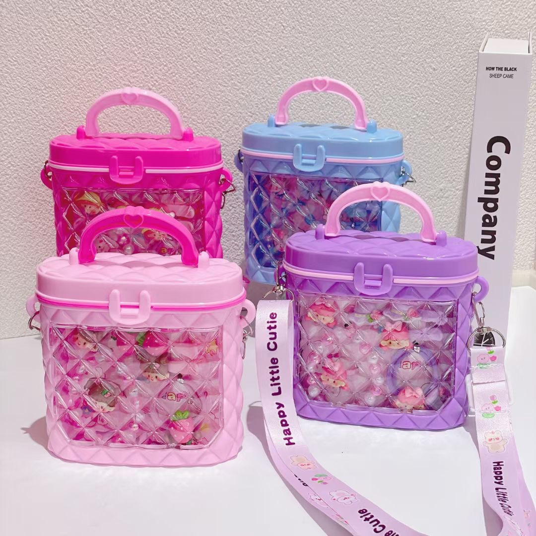 子供のかわいいアクセサリーのブレスレットのネックレスの皮筋の組み合わせのセットのプレゼントの箱の女の子の赤ちゃんの贈り物のアクセサリーの収納箱