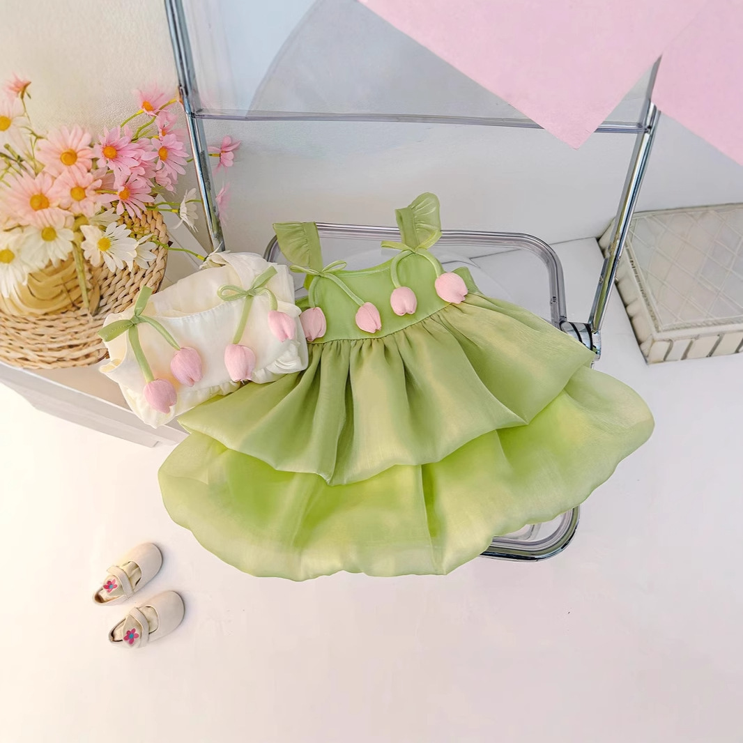 Children's thin summer clothing for new born girl's