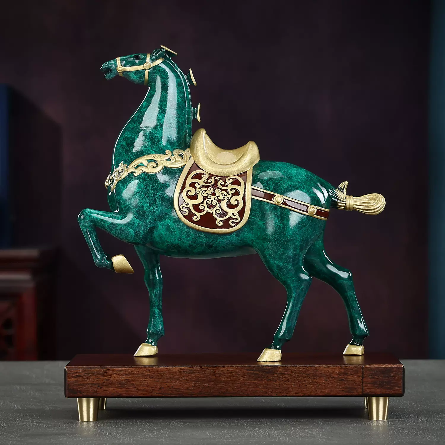 彩铜马到成功摆件家居客厅办公室桌面铜马工艺品摆设开业礼品