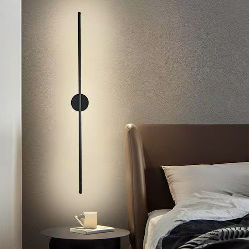 Simple Modern Long Pole Wall Lamp Bedroom Bedside Lamp Wall Lamp Living Room Sofa Tv Background Wall Cross-Border Hot Style