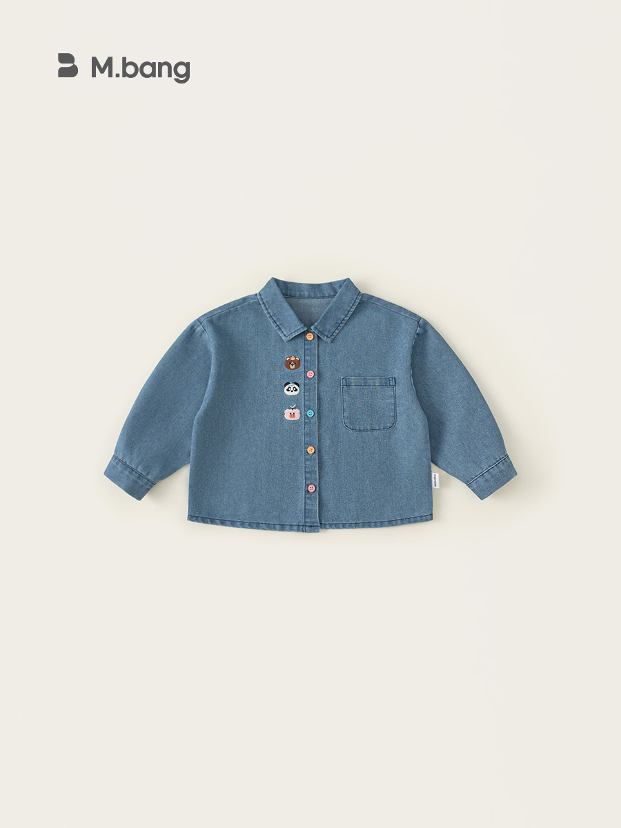 Yoobao ropa infantil camisa de primavera para niños 2025 primavera y otoño nuevo bebé camisa de collar camisa de vaquero para niños