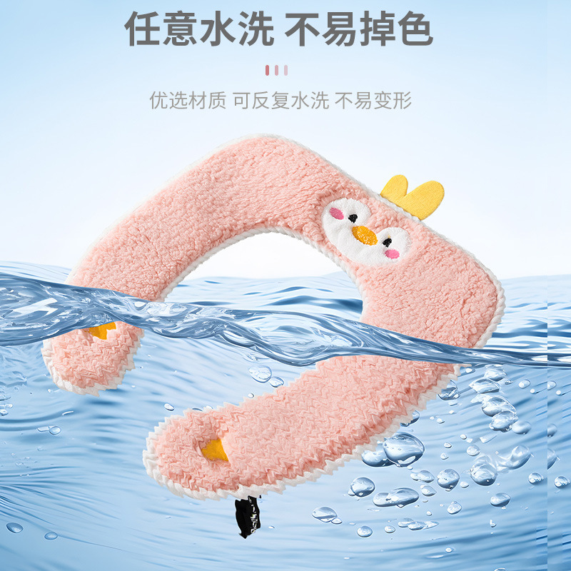 韩式小鸭子羊羔绒粘扣式马桶垫卡通坐便垫通用防水坐便套马桶套|undefined