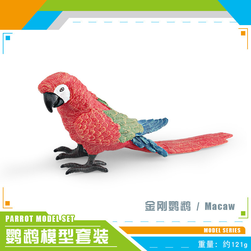 Exportación transfronteriza de simulación de pájaros modelo de papagaios peonía papaio de escritorio decoración estática juguetes