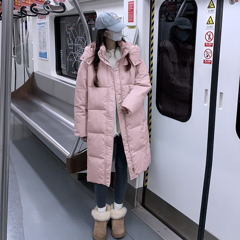 2023 invierno nuevo abrigo de algodón plumón de mujer largo y grueso sobre la rodilla chaqueta de algodón coreana explosión de la chaqueta de algodón de los estudiantes