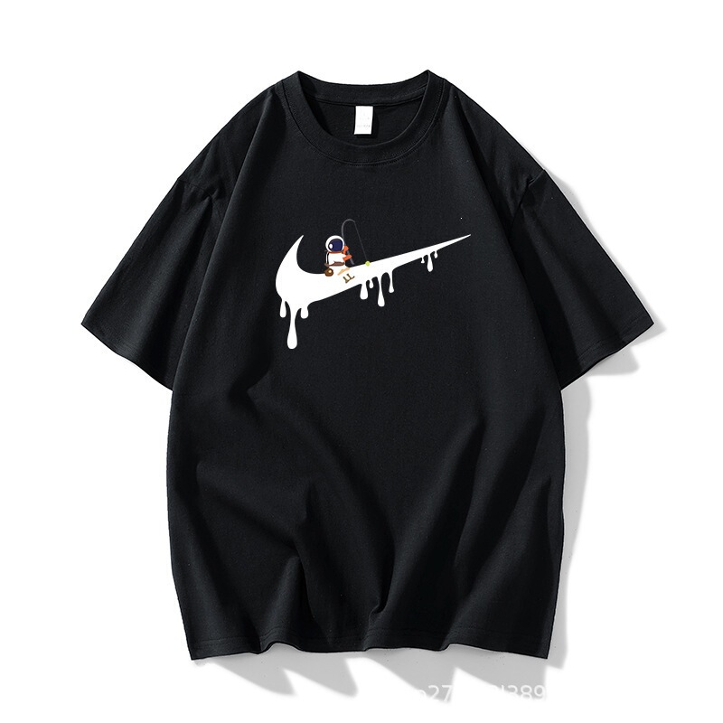 New Short-Sleeved T-Shirts for Men and Women, Summer Trendy Brand, Large Size, Loose, Pure Cotton, Half-Sleeved, Versatile, Personalized, Casual T-Shirts for Men and Women