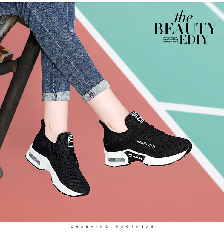 Giày thể thao đệm khí nữ chạy bộ mùa xuân hè 2024 lưới thoáng khí chống trượt — DH 58019 đen trắng [mẫu rỗng], JST 3172-1 đen đỏ [cộng với nhung], DH 18023 Màu tím đen [Mẫu mùa xuân và mùa thu], JST 11163 Xám trắng [Mẫu mùa xuân và mùa thu] chi tiết 5
