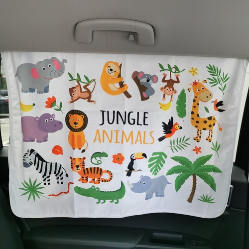 Ins Car Window Sunshade Magnet Sun Protection Curtain Children Cute Animal Cartoon Pattern Sunshade Curtain