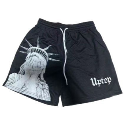 Pantalones cortos casuales de tendencia americana para hombres y mujeres de verano sueltos malla rápida secado grande baloncesto de playa pantalones cortos para hombres