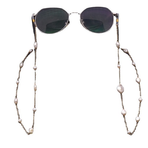 Natural baroque pearl glasses chain hanging chain jewelry without glasses ins style beaded eye accessories anti-lost women