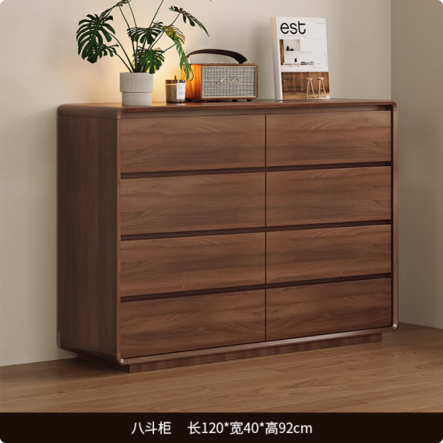 Armario para dormitorio Armario nórdico Armario para sala de estar Armario simple y moderno de madera maciza de nueve y cinco cajones de gran capacidad