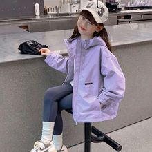 品质原创大量现货三色冲锋衣外套2025女童新品秋季外套