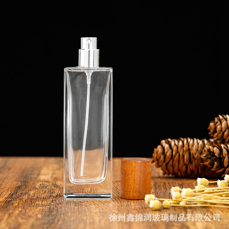 現物角形香水瓶裸瓶30ml 50ml高颜値透明香水分注瓶ガラス噴霧瓶|undefined