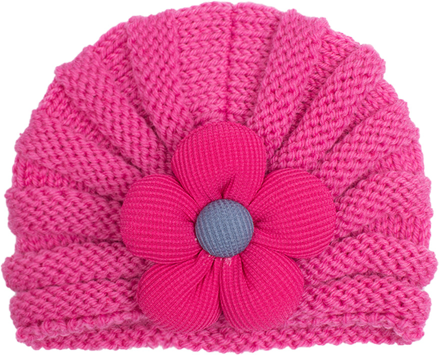 Europe and the United States winter new baby warm flower knitted hat children's multicolor cute woolen hat girl's hat