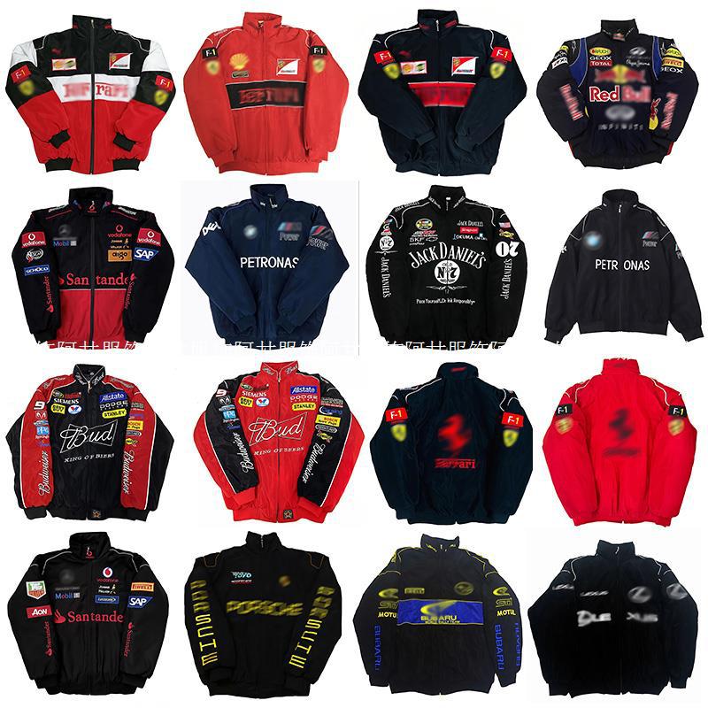 F1赛车服外套刺绣复古休闲夹克风衣美式机车摩托车骑行服春男女款