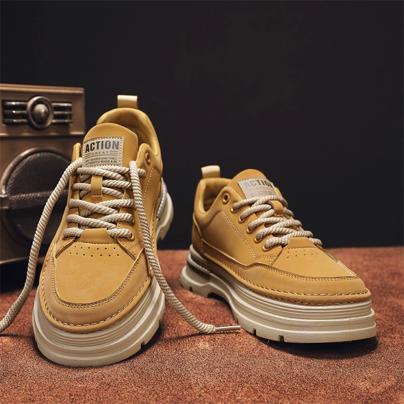 Осенняя приливная марка обуви Martin мужская обувь с низким уровнем жесткого подошва, корейская версия нескользящей и износостойкой рабочей обуви водонепроницаемая обувь для защиты труда