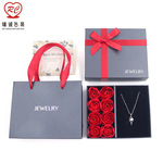 Красная подарочная коробка, подвеска, ожерелье, кольцо, серьги